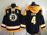 Boston Bruins 4 Bobby ORR Black All Stitched Pullover Hoodie,baseball caps,new era cap wholesale,wholesale hats